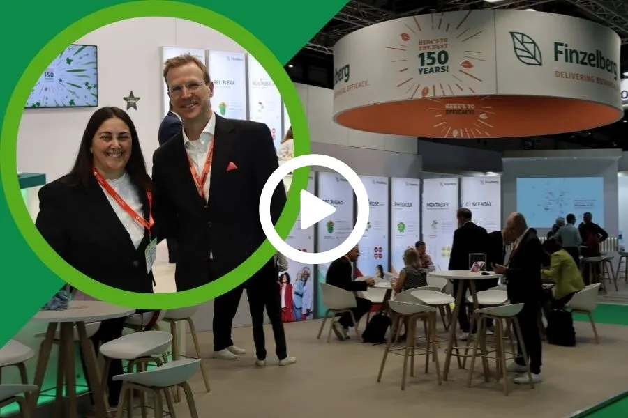 Dr. Cynthia Suarez-Rizzo, Finzelberg’s project manager of new product development, and Martin Felkner, Finzelberg’s senior expert on branded ingredients.